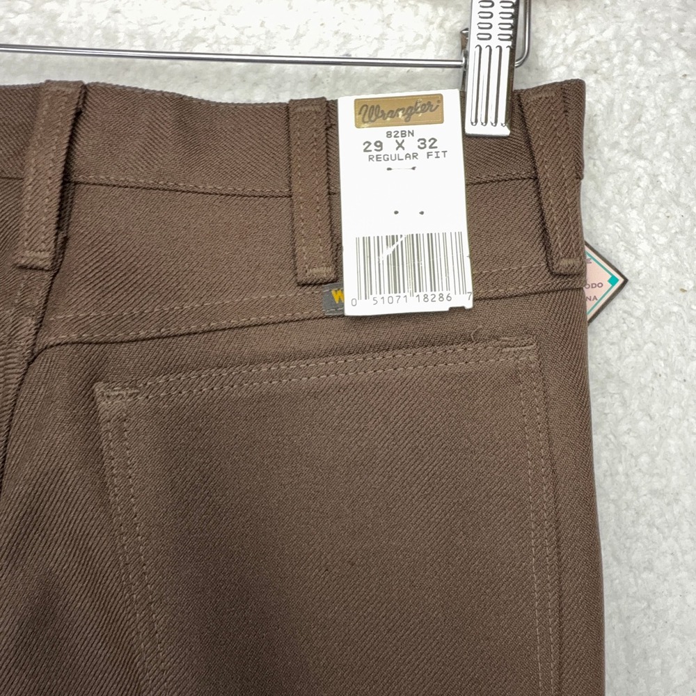 Wrangler 82BN Regular Fit Polyester Western Pants Brown 29x32 Made in USA NWT